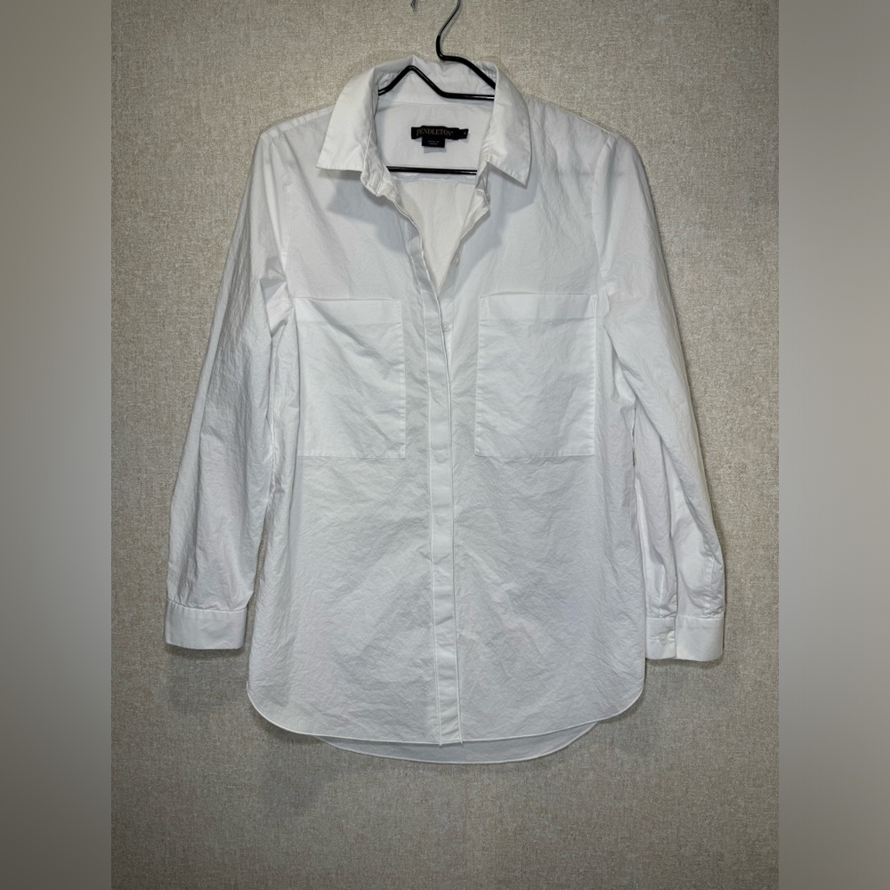 Pendleton White 100% Cotton Button Down Shirt Bus… - image 1
